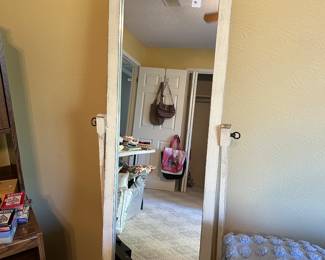Rustic standing mirror 