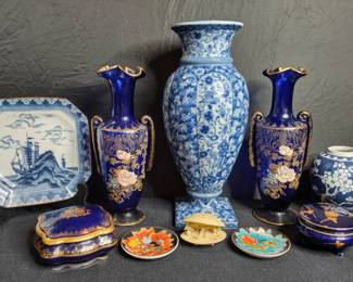 Limoges Jewelry Box, Asian Decor
