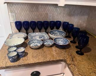 Blue and White Dishes, Blue Glasses