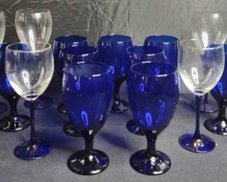 Cobalt Blue Stemware and Goblets