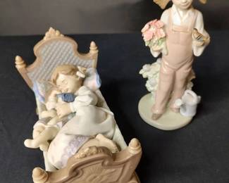 Lladro Baby in Bassinet
