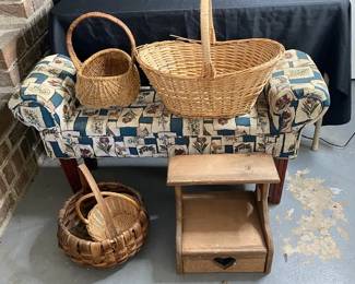 Bench and Baskets