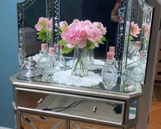 Dressing Table, Mirror Hutch