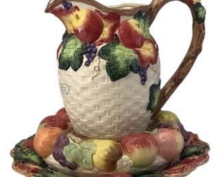 Omnibus Handpainted Harvest Pitcher Set 