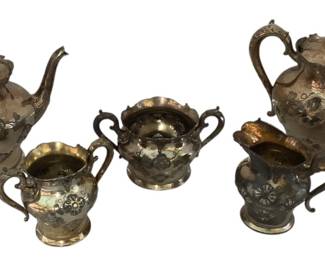 Superior Silver Co. Silver Plate Tea Set 