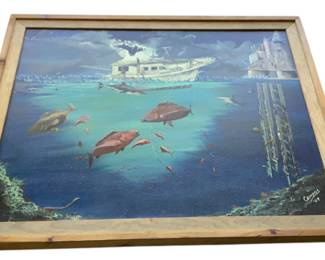 Acrylic on Canvas Seascape 