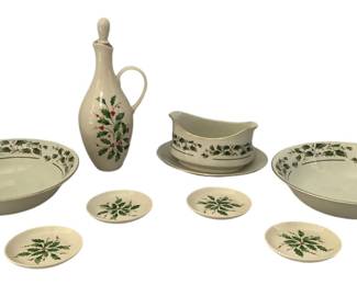 Christmas Dishes and Oil Vinegar Set 