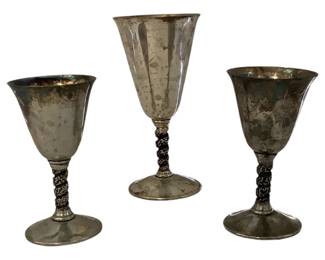 BEYCA Silver Plate Wine Glasses 