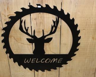 Welcome Metal Plasma Cut Sign