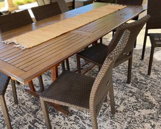 Rug under dining table 