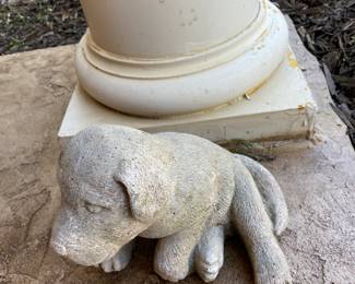 Small dog at front door