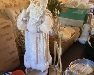 Christmas Santa, drum, candles