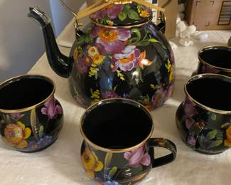 MacKenzie Childs teapot set