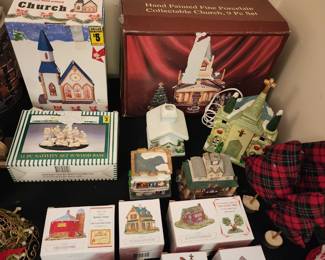 Vintage ceramic buildings