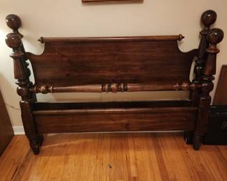 Solid wood bed frame