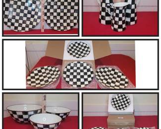 MacKenzieChilds Courtly Check Mixed Set