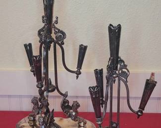 Walker Hall Silverplate Epergnes