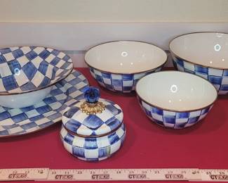 MacKenzieChilds Royal Check 6pc Set