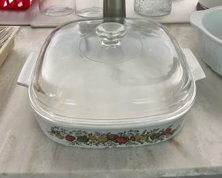 Vintage Corning Ware Le Romarin Casserole Dish, Spice of Life