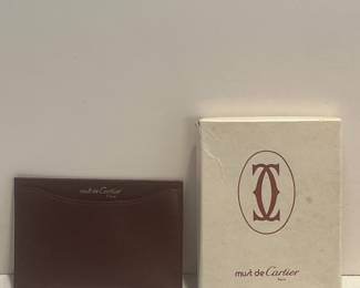 Vintage 1980's MUSTde Cartier Paris Leather Card Holder