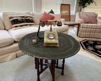 Vintage marble onyx rotary phone