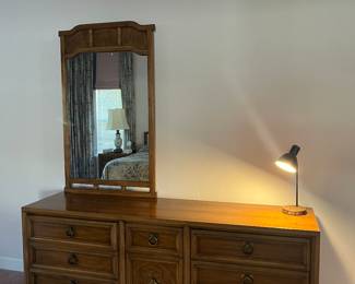 MCM long dresser w mirror