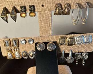 Brushe Silver Gold Toned Earrings