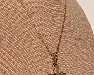 14K Resin Milor, Italy Cross With 925 Chain