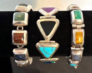 Southwest Style Sterling Stone Bracelets