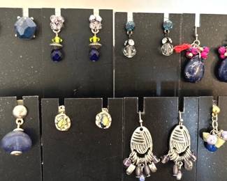 BlueGreen CrystalBead Earrings