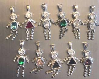 Sterling Birthstone PeopleBaby Charms