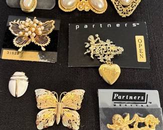 Gold Colored BroochesPins