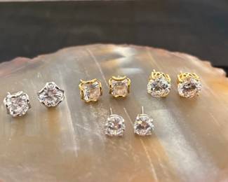 4 Pr CZ.925 Earring Sets