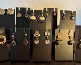 Steel GreyBrushed  Beaded Earrings