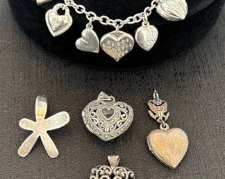 Sterling Charm Bracelet wCharms