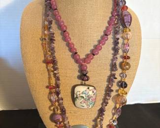 Antica Murrina, Amethyst Bead Necklaces
