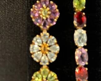 925 Colored Gem Stone Bracelets