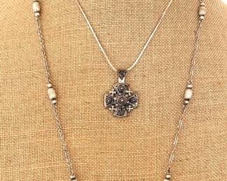 Vintage Jerusalem Cross W2 Sterling Chains