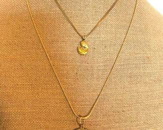 14kt Gold Diamond Necklaces