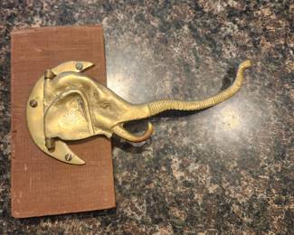 Brass Elephant Hanger