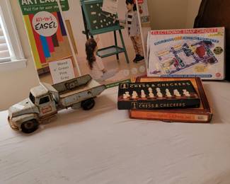 Educational Toys, Chess Sets, Vintage Toy Truck.