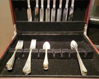 Sterling  Silver flatware 40 pc  Fairfax by Gorham.