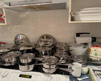 Multiple sets of cookware sets - All Clad, Cuisinart, and more