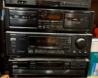 Onkyo Stereo system, Samsung DVD/VHS player