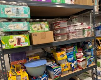 New in the Box Ziploc storage containers, Kitchen storage containers, ball jars