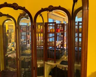 Beautiful Antique Panel Mirror