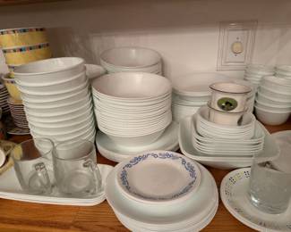 Large set of everyday Corelle Dishware