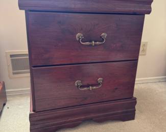 2 drawer nightstand (there is a matching chest of drawers)