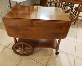 ETHAN ALLEN TEA WAGON, MID CENTURY