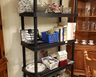 GLASSWARE, COOK BOOKS, PLATTERS